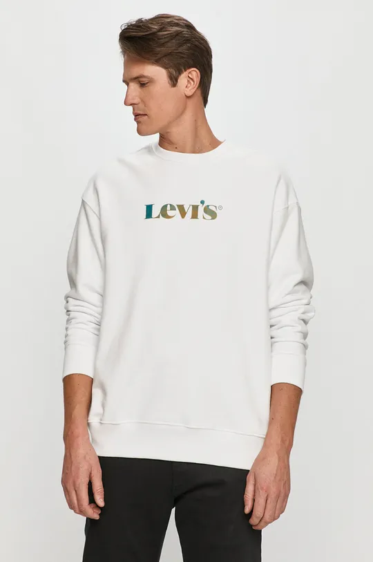biały Levi's - Bluza bawełniana Męski