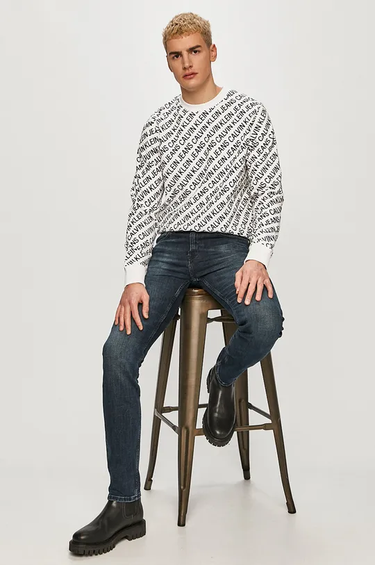 Calvin Klein Jeans - Bluza J30J318060.4891 biały