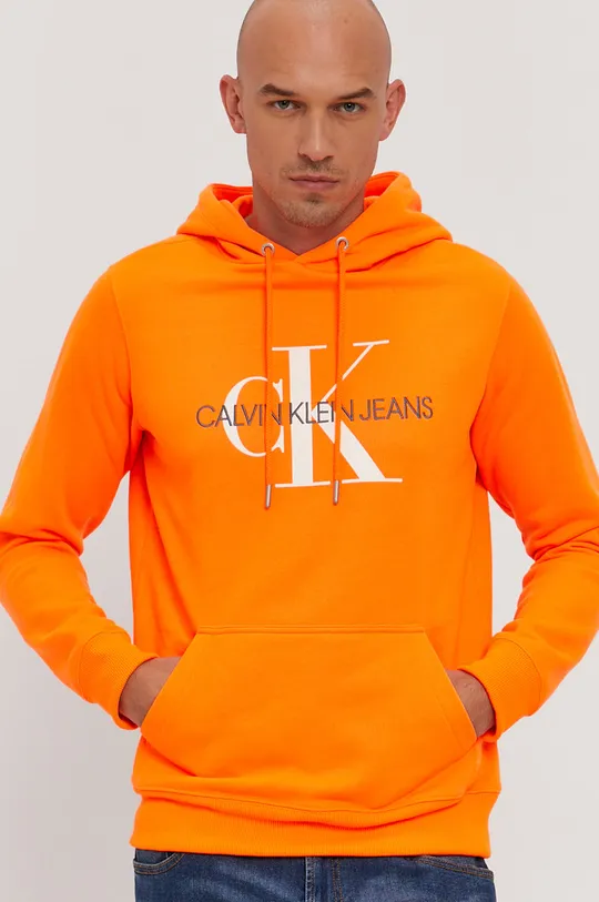 pomarańczowy Calvin Klein Jeans - Bluza bawełniana J30J314557.4891 Męski