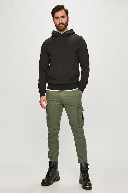Calvin Klein Jeans - Памучен суичър черен