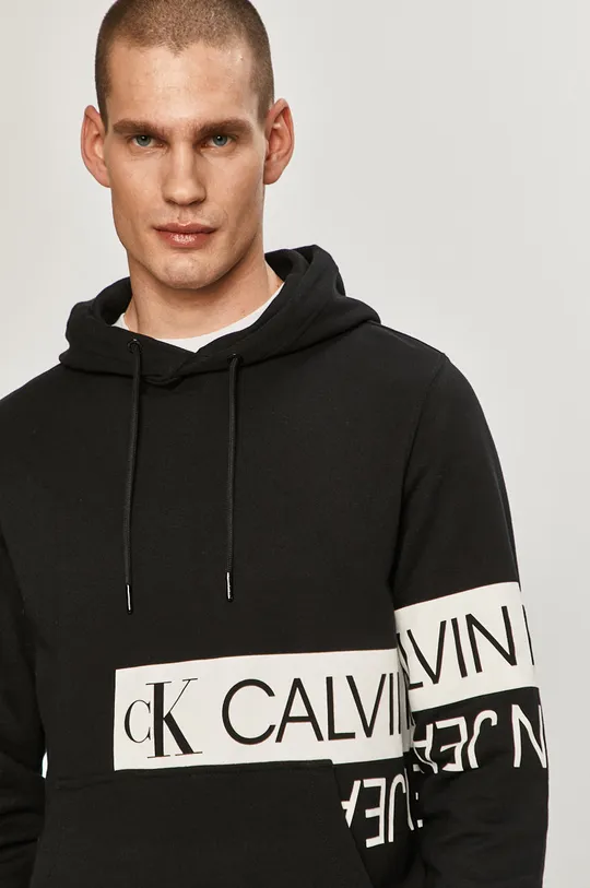 čierna Calvin Klein Jeans - Mikina Pánsky