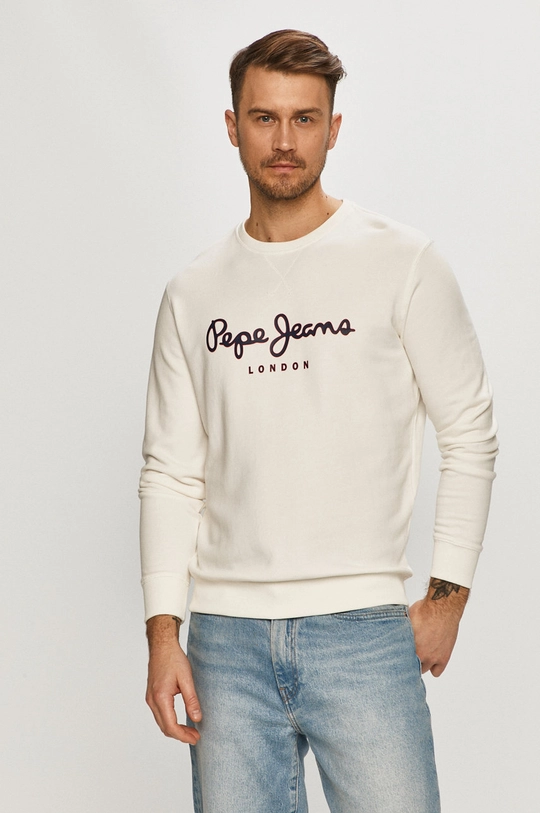 biela Pepe Jeans - Bavlnená mikina George Pánsky