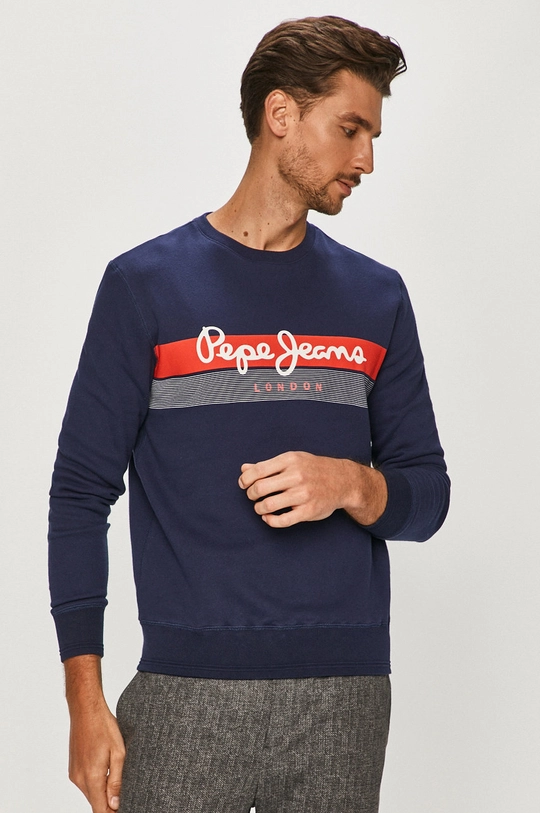 granatowy Pepe Jeans Bluza bawełniana