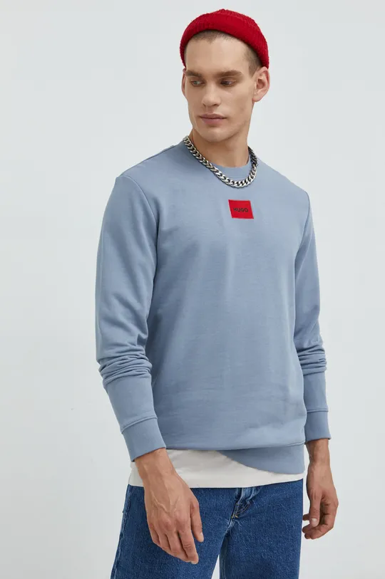 modra Bombažen pulover HUGO