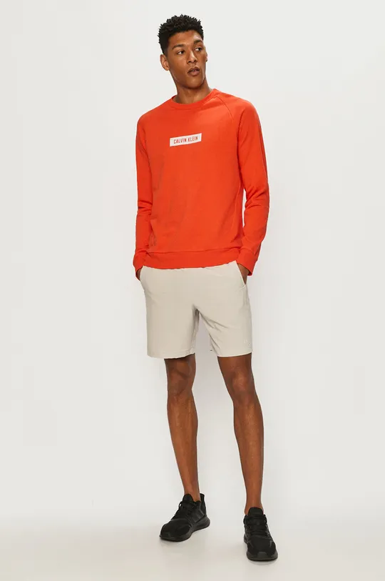 Calvin Klein Performance - Хлопковая кофта оранжевый