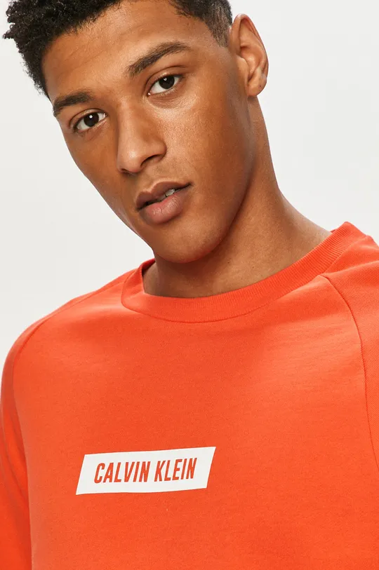 pomarańczowy Calvin Klein Performance - Bluza bawełniana