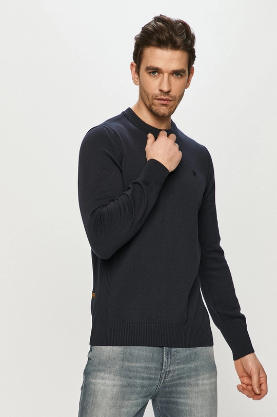 granatowy G-Star Raw - Sweter D17728.C259 Męski