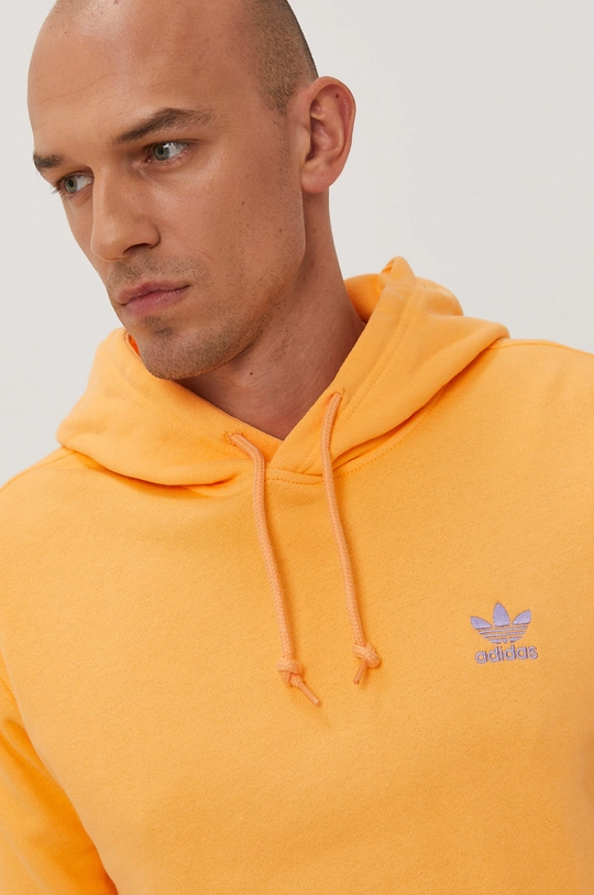 oranžová Bavlnená mikina adidas Originals GN3390 Pánsky