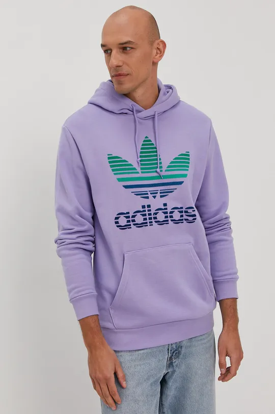 fioletowy adidas Originals Bluza bawełniana GN3652