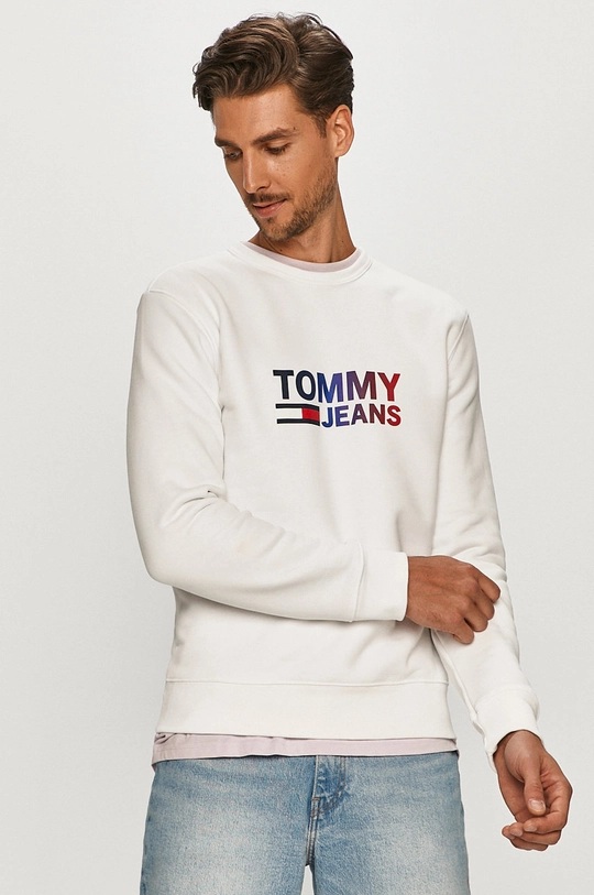 biela Mikina Tommy Jeans Pánsky