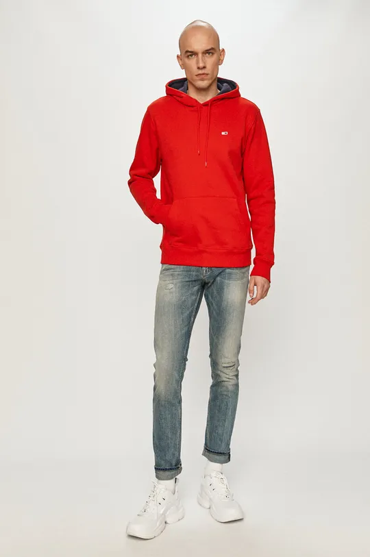 Tommy Jeans Bluza DM0DM10211.4891 czerwony