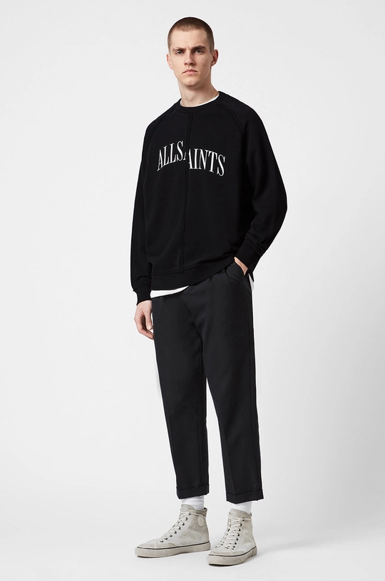 AllSaints Bluza bawełniana DIVERGE CREW czarny