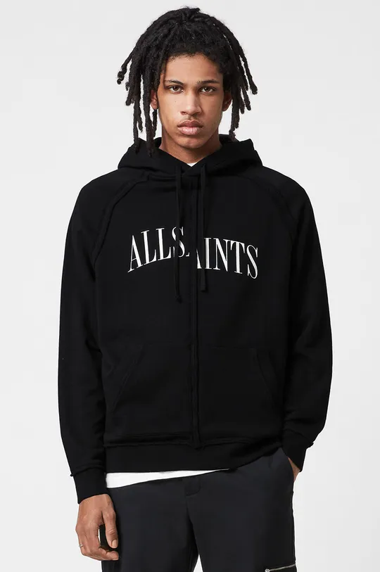 чёрный Хлопковая кофта AllSaints Мужской