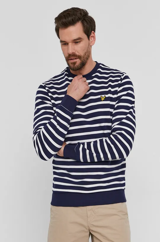 granatowy Lyle & Scott Bluza bawełniana Męski