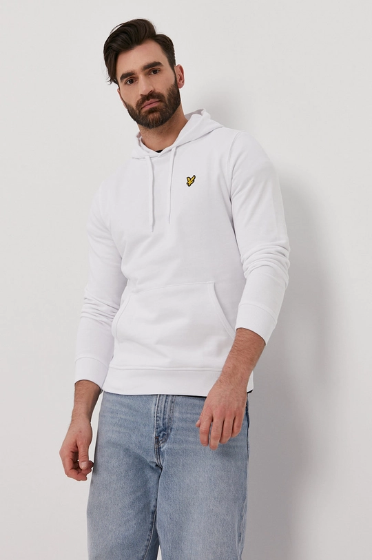 λευκό Βαμβακερή μπλούζα Lyle & Scott Ανδρικά