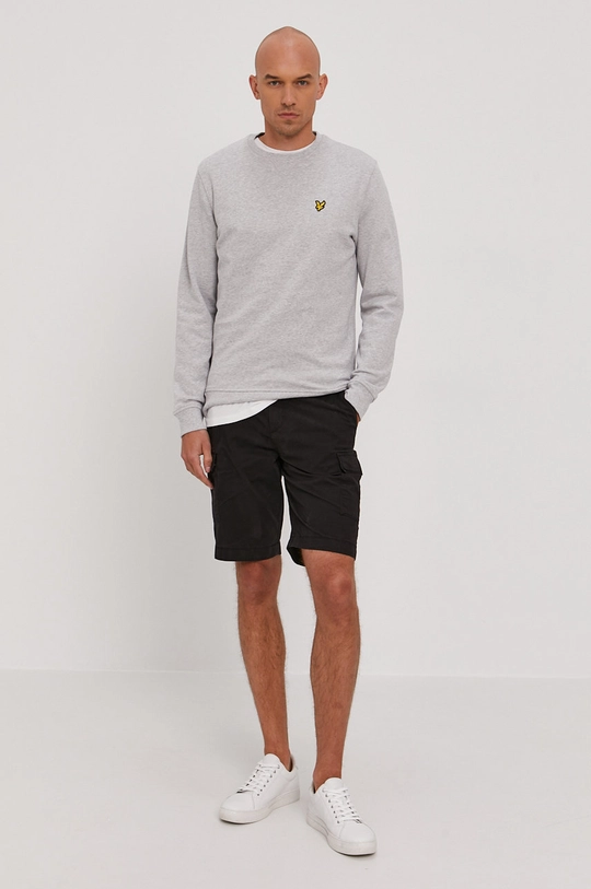 Lyle & Scott Bluza bawełniana szary