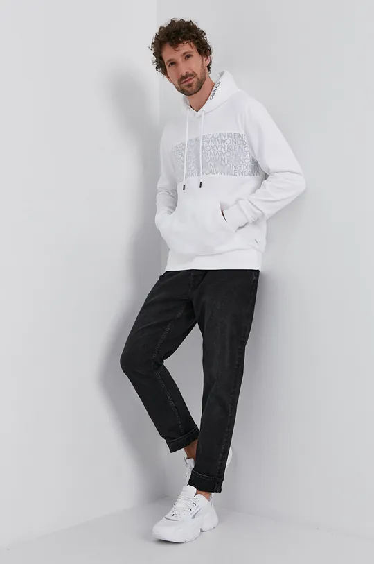 Calvin Klein Bluza bawełniana biały