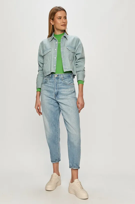 Calvin Klein Jeans - Лонгслив зелёный