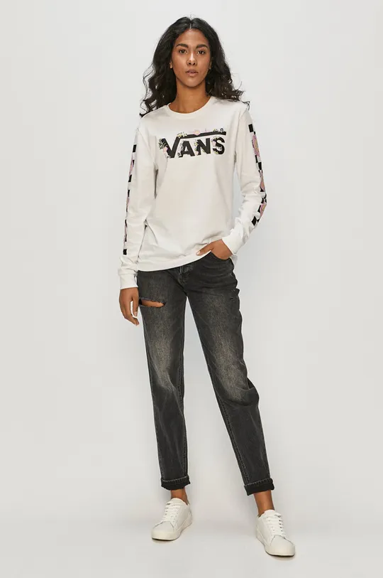 Vans - Tričko s dlhým rukávom biela