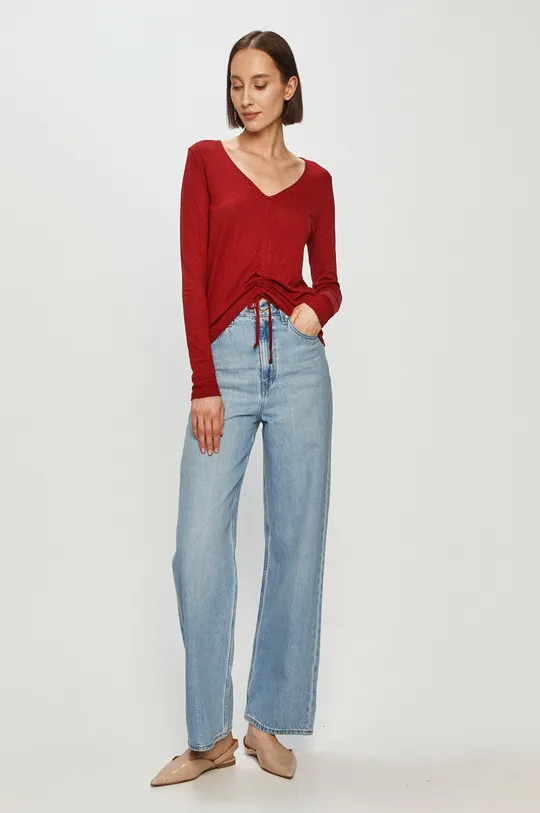 Pepe Jeans - Tričko s dlhým rukávom Claire červená