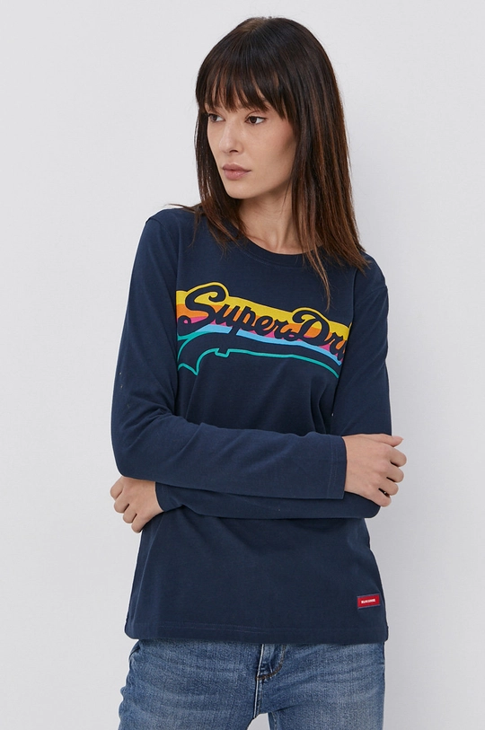 granatowy Superdry Longsleeve Damski