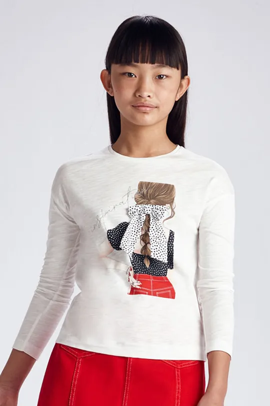 biela Mayoral - Detské tričko s dlhým rukávom Dievčenský