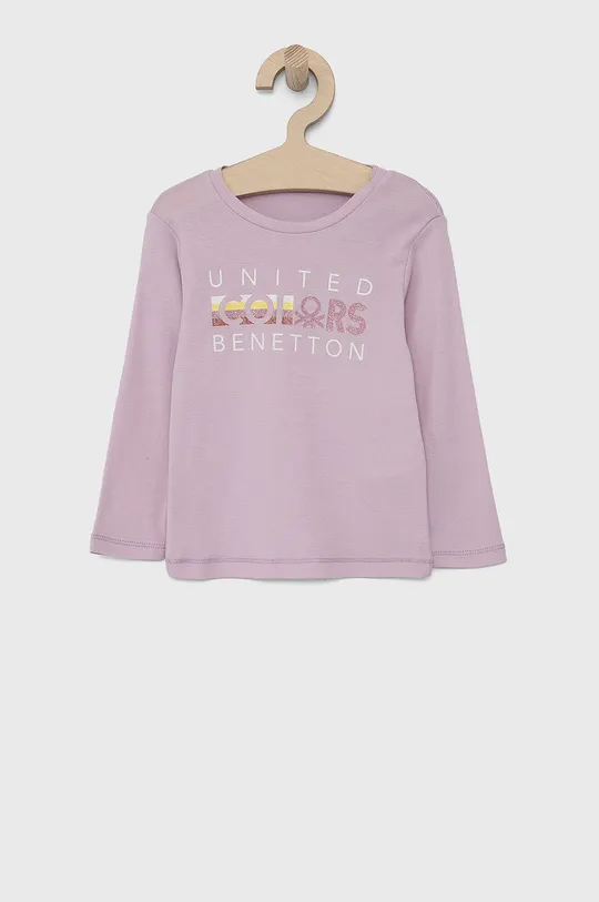розовый Детский лонгслив United Colors of Benetton Для девочек