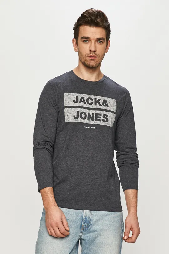 tmavomodrá Jack & Jones - Tričko s dlhým rukávom Pánsky