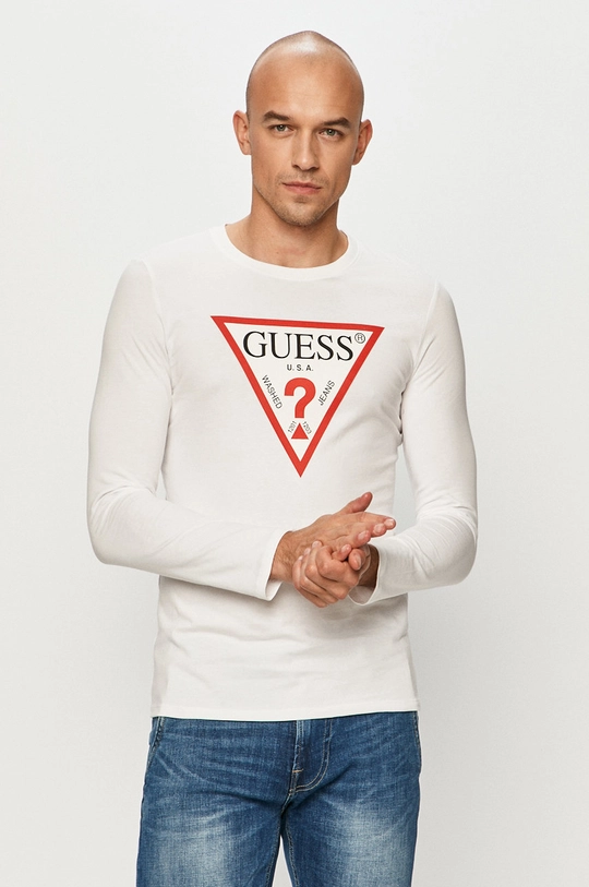 bela Guess longsleeve Moški