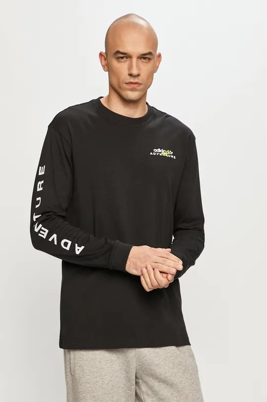 čierna adidas Originals - Tričko s dlhým rukávom GN2373