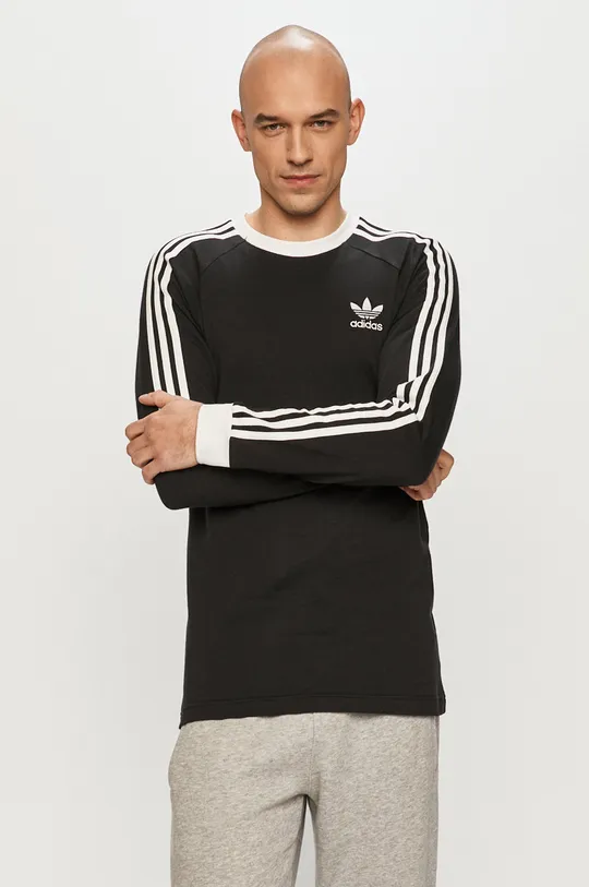 čierna adidas Originals - Tričko s dlhým rukávom Pánsky