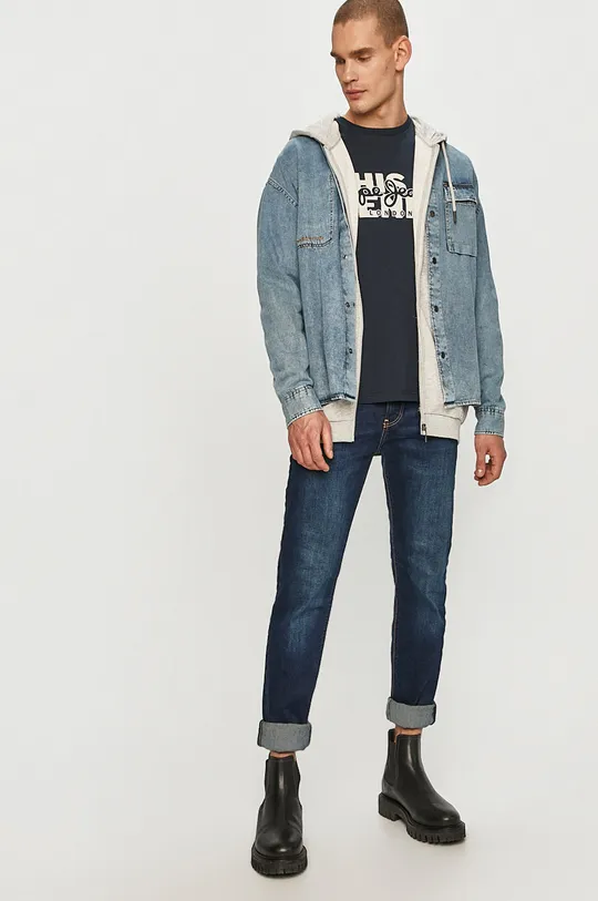 Pepe Jeans - Longsleeve Allan granatowy