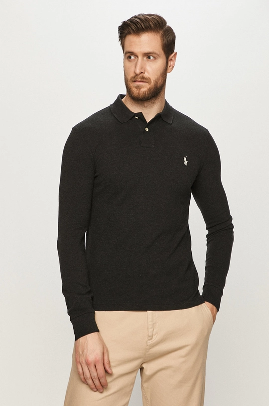 czarny Polo Ralph Lauren Longsleeve 710681126049 Męski