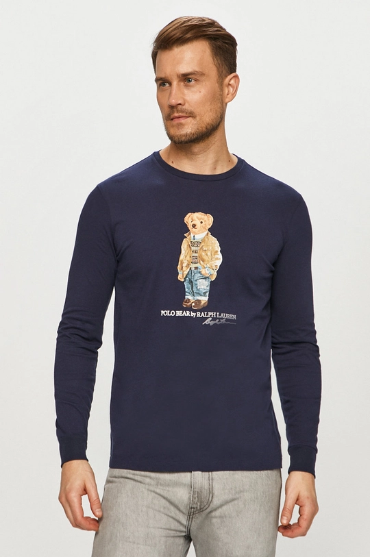 granatowy Polo Ralph Lauren - Longsleeve 710828276001 Męski