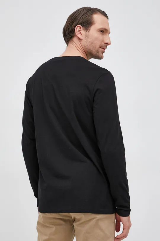 Βαμβακερή μπλούζα με μακριά μανίκια HUGO  100% Βαμβάκι
