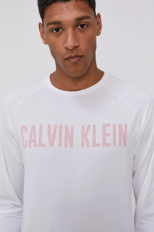 biela Tričko s dlhým rukávom Calvin Klein Performance Pánsky