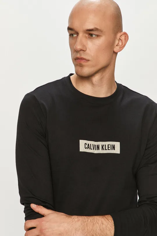 čierna Calvin Klein Performance - Tričko s dlhým rukávom