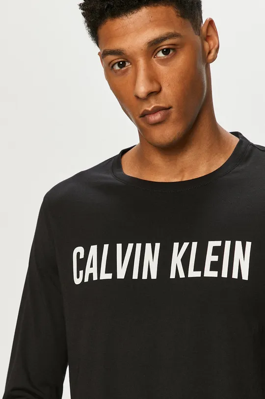 čierna Calvin Klein Performance - Tričko s dlhým rukávom Pánsky