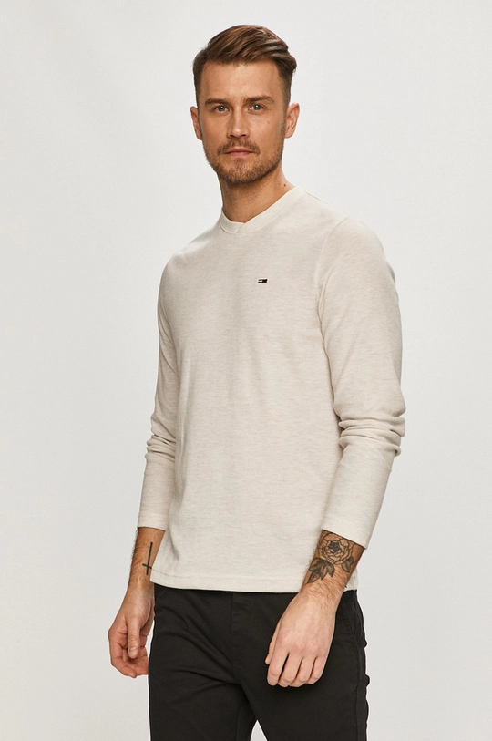 beżowy Tommy Jeans - Longsleeve DM0DM10287.4891 Męski