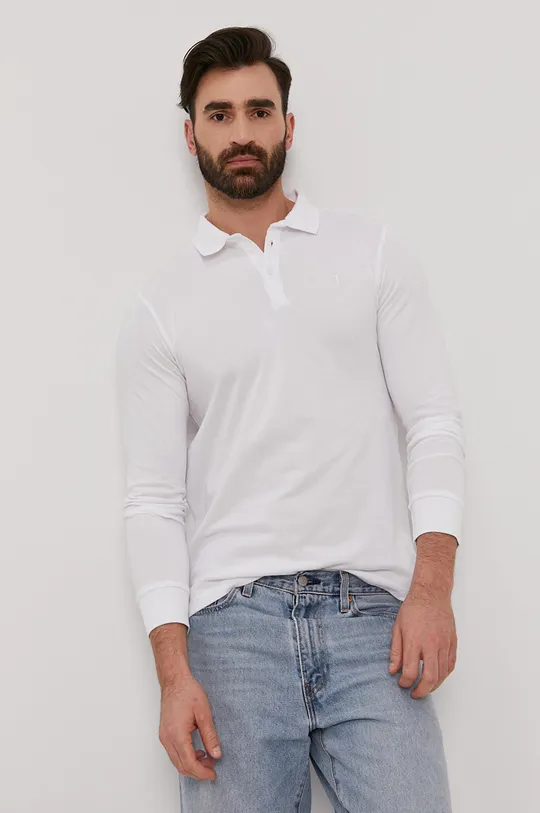 biały Trussardi Jeans - Longsleeve Męski