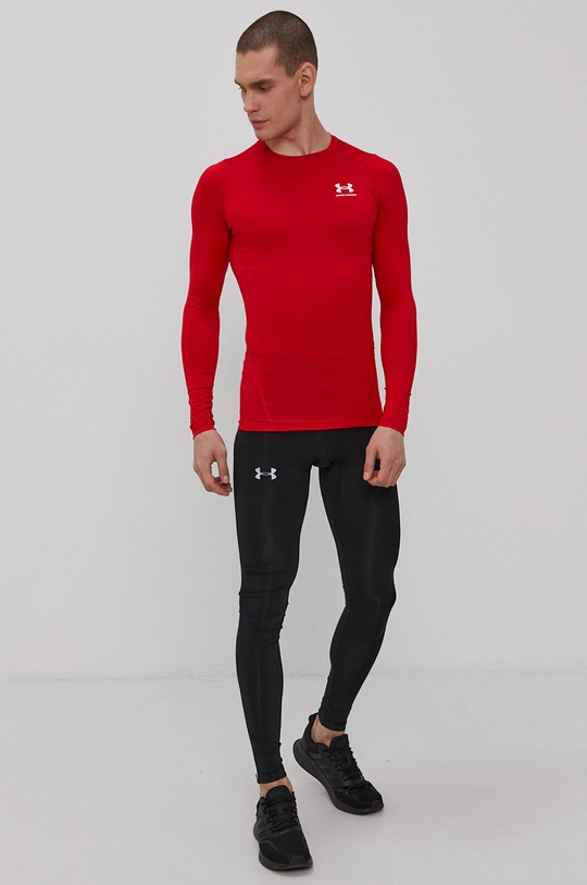 Under Armour longsleeve treningowy czerwony