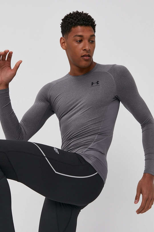 szary Under Armour longsleeve treningowy