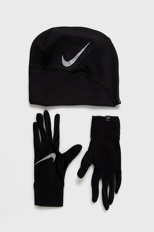 чорний Шапка і рукавички Nike Жіночий