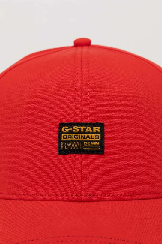Bavlnená čiapka G-Star Raw červená