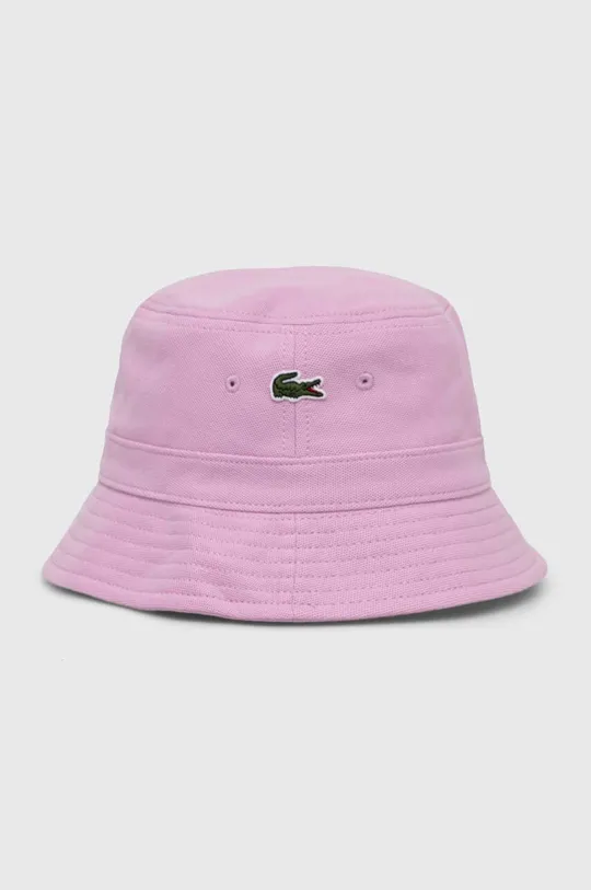 różowy Lacoste kapelusz bawełniany Unisex