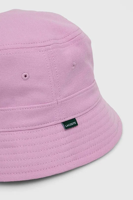 Шляпа из хлопка Lacoste розовый
