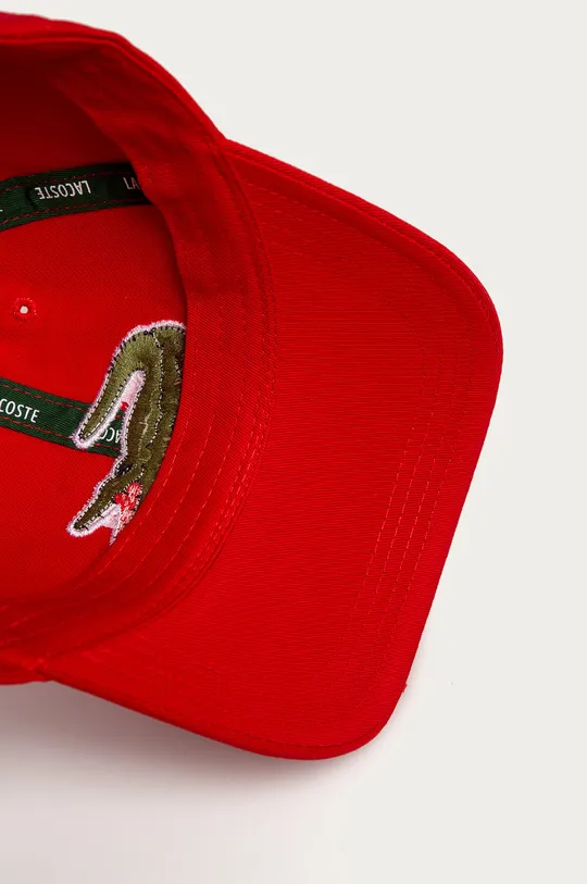 red Lacoste beanie