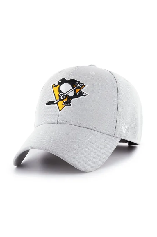 szary 47brand - Czapka z daszkiem NHL Pittsburgh Penguins Męski