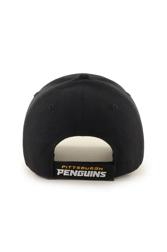 47 brand - Καπέλο με γείσο NHL Pittsburgh Penguins μαύρο