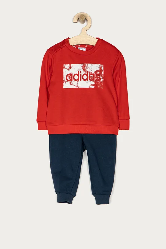 czerwony adidas Dres dziecięcy GN3950 Chłopięcy